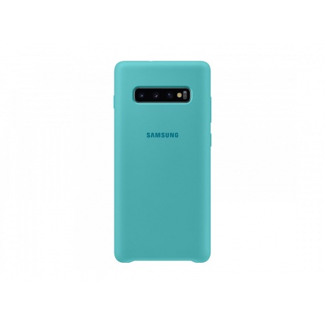 Чехол (клип-кейс) Samsung для Samsung Galaxy S10+ Silicone Cover зеленый (EF-PG975TGEGRU) - фото 1