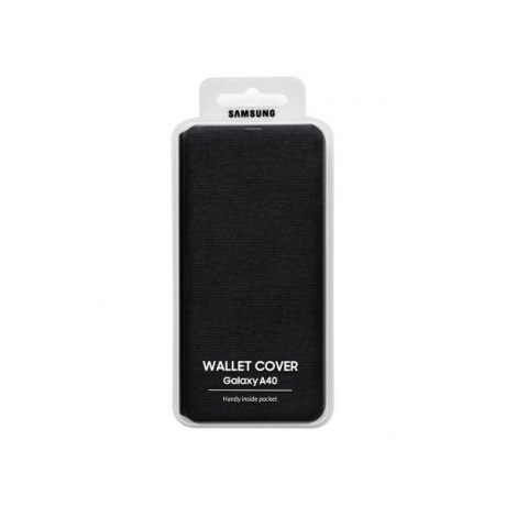 Чехол Samsung WalletCover для Galaxy A40 (A405) EF-WA405PBEGRU Black - фото 5