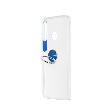 Силиконовый чехол DF с кольцом-держателем для Huawei Honor 10i hwTRing-02 (blue) - фото 2