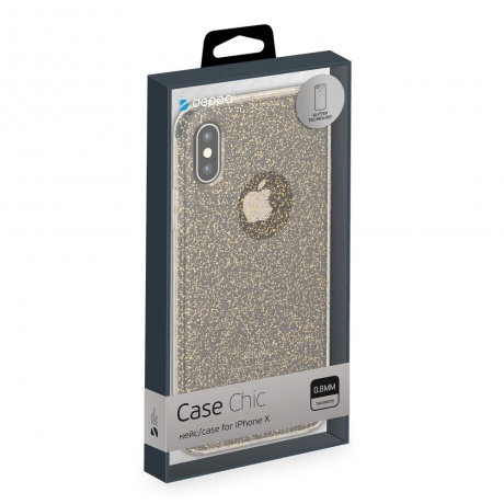 Чехол Deppa Chic Case для Apple iPhone X золотой - фото 3