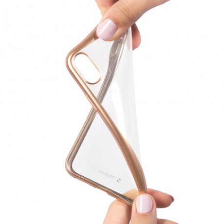 Чехол Deppa Gel Plus Case матовый для Apple iPhone X золотой - фото 3