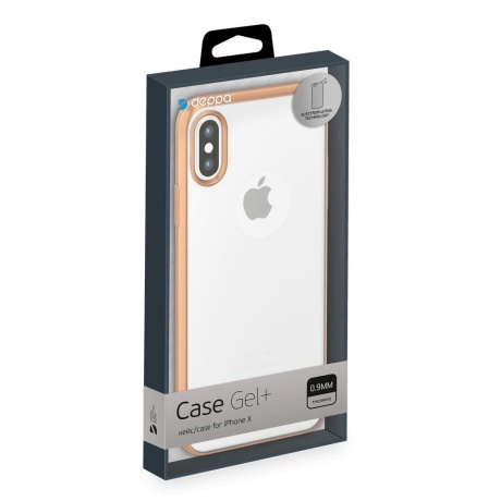 Чехол Deppa Gel Plus Case матовый для Apple iPhone X золотой - фото 4