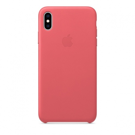 Чехол кожаный Apple Leather Case для iPhone XS Max (Peony Pink) розовый пион - фото 1