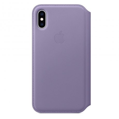Чехол кожаный Apple Leather Folio для iPhone XS (Lilac) лиловый - фото 1