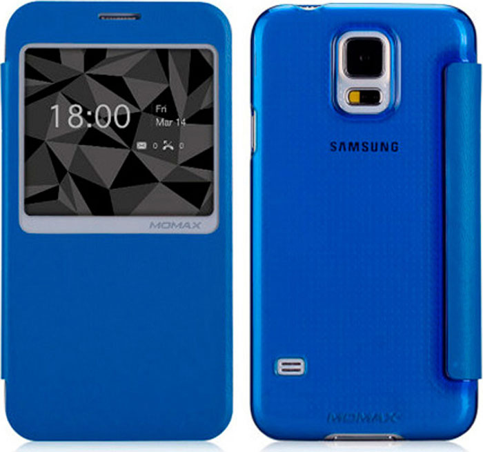 Чехол Momax для Samsung Galaxy S5 Flip View Case Синий
