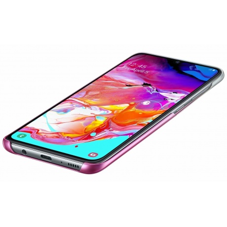 Чехол (клип-кейс) Samsung Galaxy A70 Gradation Cover розовый (EF-AA705CPEGRU) - фото 3