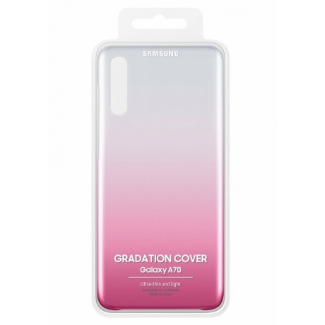 Чехол (клип-кейс) Samsung Galaxy A70 Gradation Cover розовый (EF-AA705CPEGRU) - фото 5