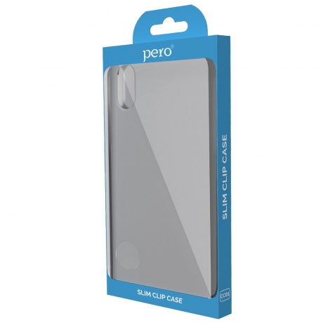 Клип-кейс PERO софт-тач для Samsung S10E серый - фото 2