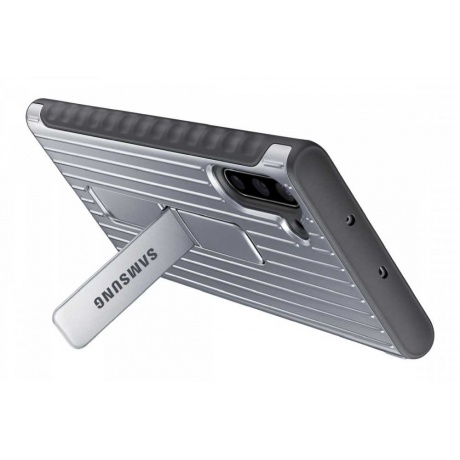 Чехол (клип-кейс) Samsung для Samsung Galaxy Note 10 Protective Standing Cover серебристый (EF-RN970CSEGRU) - фото 7