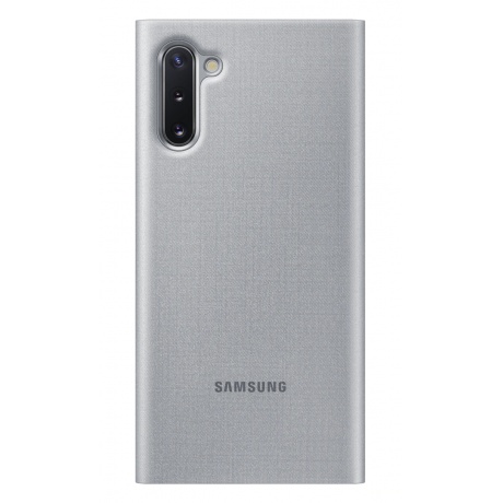 Чехол (флип-кейс) Samsung для Samsung Galaxy Note 10 LED View Cover серебристый (EF-NN970PSEGRU) - фото 2