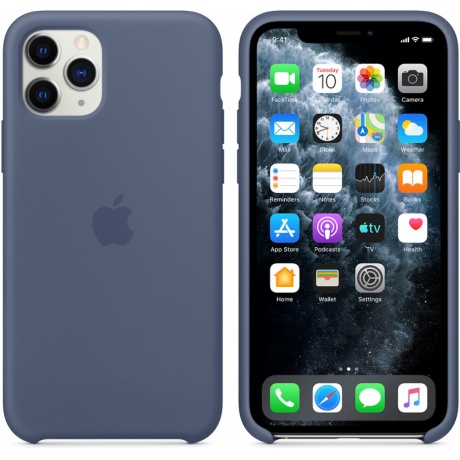 Чехол (клип-кейс) Apple для Apple iPhone 11 Pro Silicone Case синий (MWYR2ZM/A) - фото 4