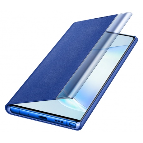 Чехол (флип-кейс) Samsung для Samsung Galaxy Note 10+ Clear View Cover синий (EF-ZN975CLEGRU) - фото 4
