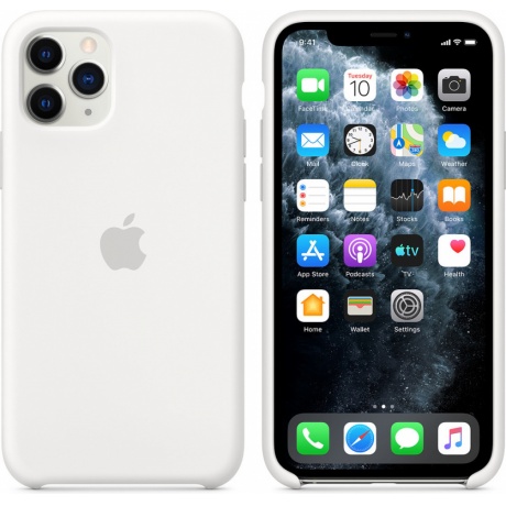 Чехол (клип-кейс) Apple для Apple iPhone 11 Pro Silicone Case белый (MWYL2ZM/A) - фото 4