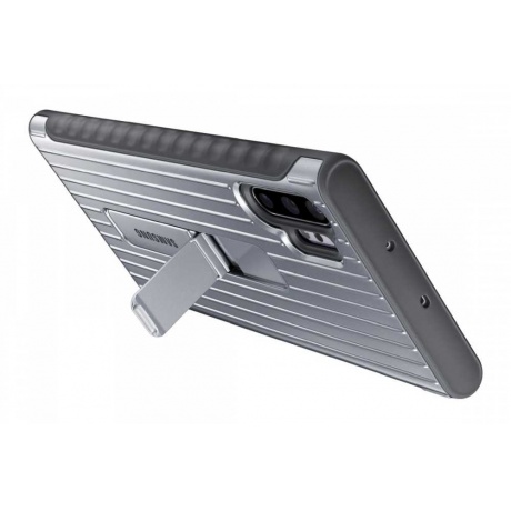 Чехол (клип-кейс) Samsung для Samsung Galaxy Note 10+ Protective Standing Cover серебристый (EF-RN975CSEGRU) - фото 6