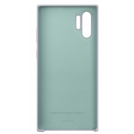 Чехол (клип-кейс) Samsung для Samsung Galaxy Note 10+ Silicone Cover серебристый (EF-PN975TSEGRU) - фото 3