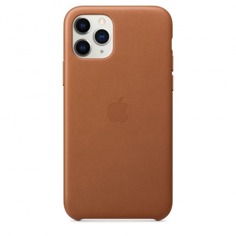 Чехол Apple iPhone 11 Pro Leather Case - Saddle Brown - фото 2
