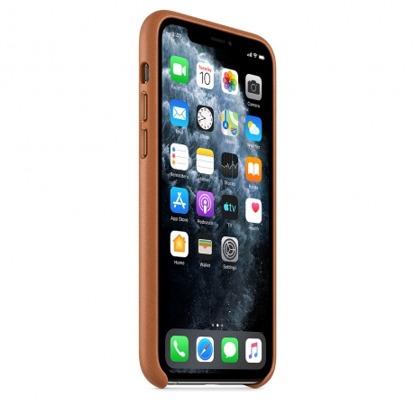 Чехол Apple iPhone 11 Pro Leather Case - Saddle Brown - фото 3