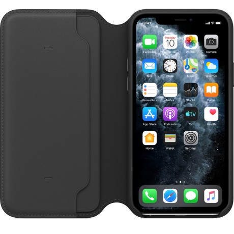 Чехол Apple iPhone 11 Pro Leather Folio - Black - фото 4
