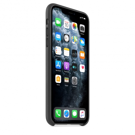 Чехол Apple iPhone 11 Pro Max Leather Case - Black - фото 2