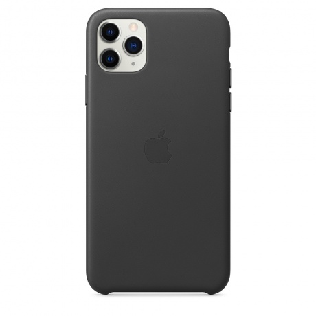 Чехол Apple iPhone 11 Pro Max Leather Case - Black - фото 3