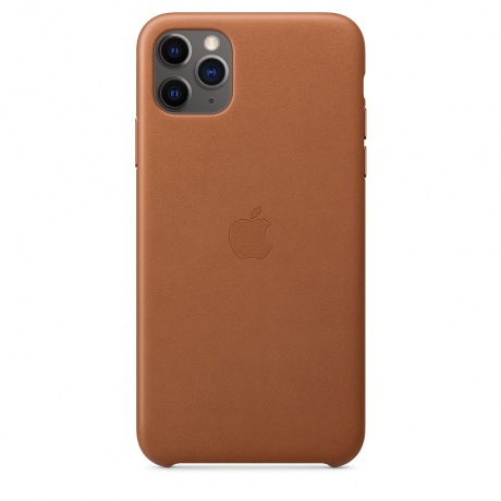 Чехол Apple iPhone 11 Pro Max Leather Case - Saddle Brown - фото 1
