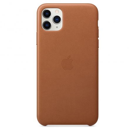 Чехол Apple iPhone 11 Pro Max Leather Case - Saddle Brown - фото 2