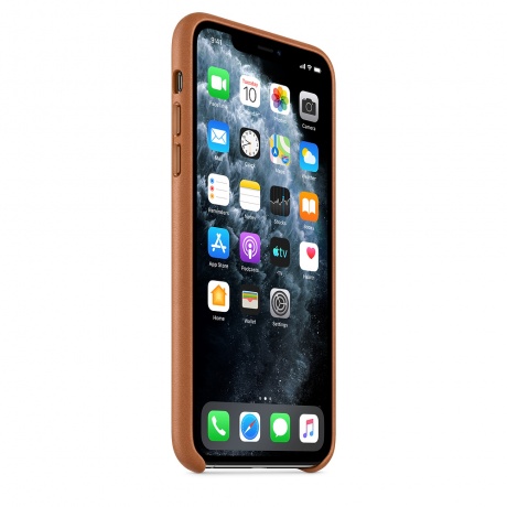 Чехол Apple iPhone 11 Pro Max Leather Case - Saddle Brown - фото 3