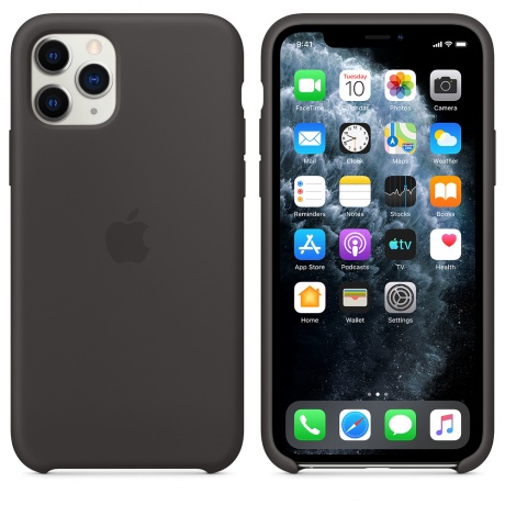Чехол Apple iPhone 11 Pro Silicone Case - Black - фото 1