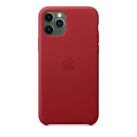 Чехол Apple iPhone 11 Pro Leather Case - RED (MWYF2ZM/A) - фото 4