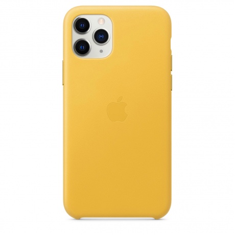 Чехол Apple iPhone 11 Pro Leather Case - Meyer Lemon (MWYA2ZM/A) - фото 2