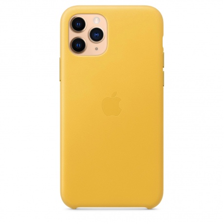 Чехол Apple iPhone 11 Pro Leather Case - Meyer Lemon (MWYA2ZM/A) - фото 4