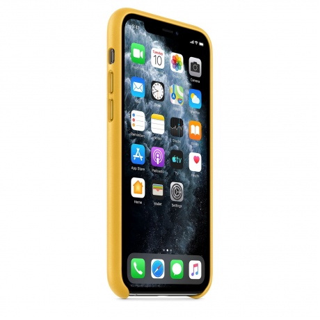 Чехол Apple iPhone 11 Pro Leather Case - Meyer Lemon (MWYA2ZM/A) - фото 5