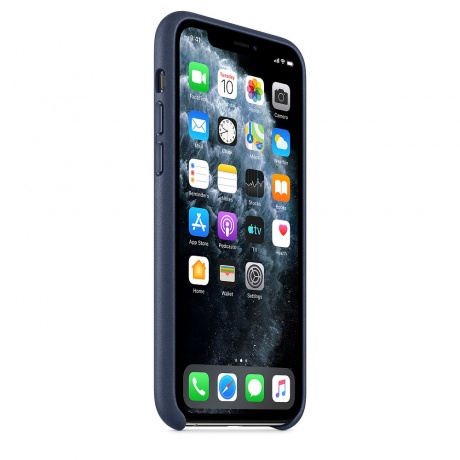 Чехол Apple iPhone 11 Pro Leather Case - Midnight Blue (MWYG2ZM/A) - фото 2