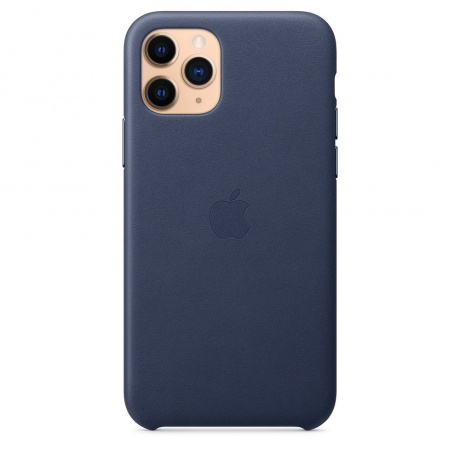 Чехол Apple iPhone 11 Pro Leather Case - Midnight Blue (MWYG2ZM/A) - фото 3