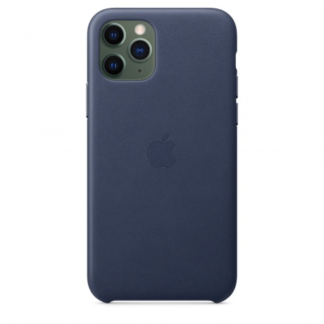 Чехол Apple iPhone 11 Pro Leather Case - Midnight Blue (MWYG2ZM/A) - фото 4