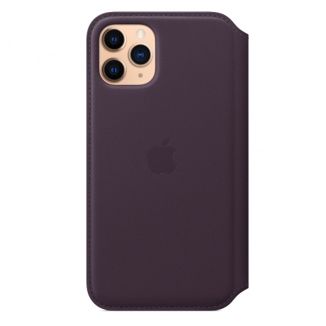 Чехол Apple iPhone 11 Pro Leather Folio - Aubergine (MX072ZM/A) - фото 3
