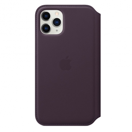 Чехол Apple iPhone 11 Pro Leather Folio - Aubergine (MX072ZM/A) - фото 5