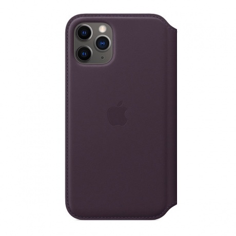 Чехол Apple iPhone 11 Pro Leather Folio - Aubergine (MX072ZM/A) - фото 6