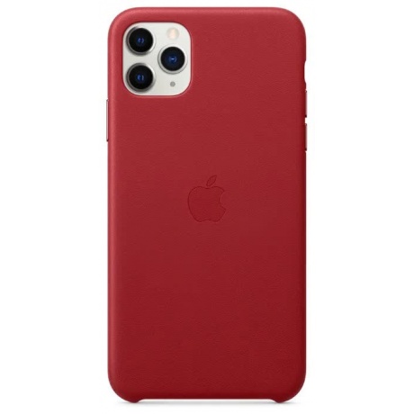 Чехол Apple iPhone 11 Pro Max Leather Case - RED (MX0F2ZM/A) - фото 2