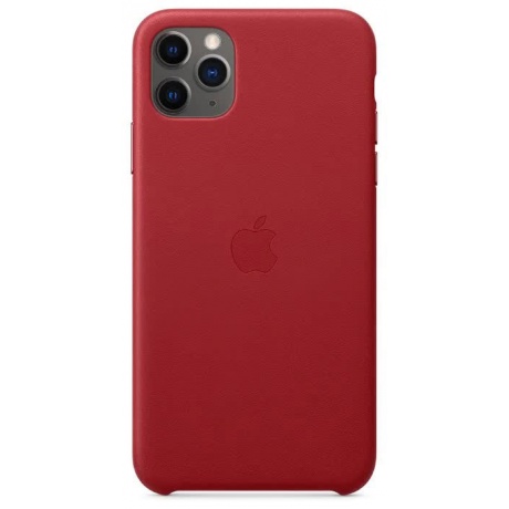 Чехол Apple iPhone 11 Pro Max Leather Case - RED (MX0F2ZM/A) - фото 3