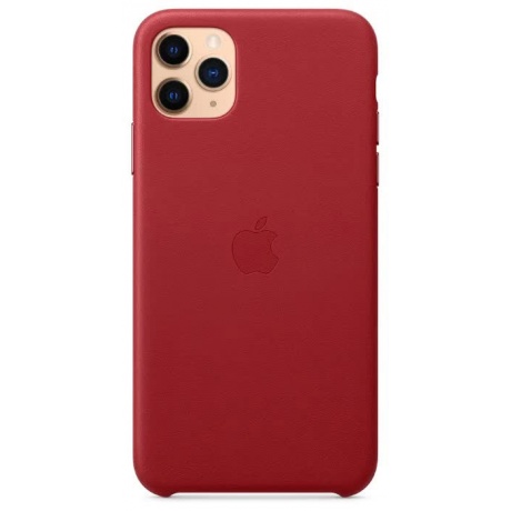Чехол Apple iPhone 11 Pro Max Leather Case - RED (MX0F2ZM/A) - фото 5