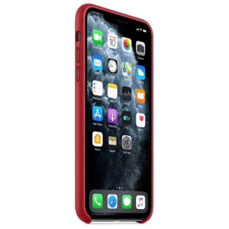 Чехол Apple iPhone 11 Pro Max Leather Case - RED (MX0F2ZM/A) - фото 6