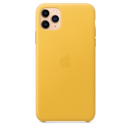 Чехол Apple iPhone 11 Pro Max Leather Case - Meyer Lemon (MX0A2ZM/A) - фото 3