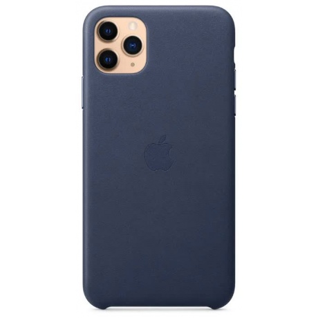 Чехол Apple iPhone 11 Pro Max Leather Case - Midnight Blue (MX0G2ZM/A) - фото 3
