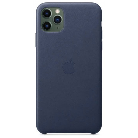 Чехол Apple iPhone 11 Pro Max Leather Case - Midnight Blue (MX0G2ZM/A) - фото 4