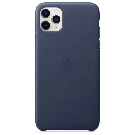 Чехол Apple iPhone 11 Pro Max Leather Case - Midnight Blue (MX0G2ZM/A) - фото 6