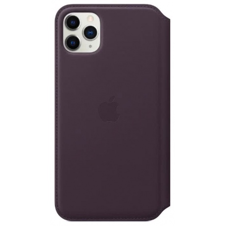 Чехол Apple iPhone 11 Pro Max Leather Folio - Aubergine (MX092ZM/A) - фото 2