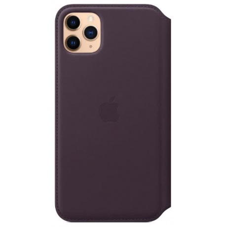 Чехол Apple iPhone 11 Pro Max Leather Folio - Aubergine (MX092ZM/A) - фото 4