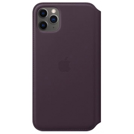 Чехол Apple iPhone 11 Pro Max Leather Folio - Aubergine (MX092ZM/A) - фото 5