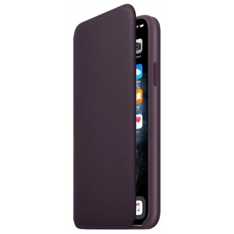 Чехол Apple iPhone 11 Pro Max Leather Folio - Aubergine (MX092ZM/A) - фото 6